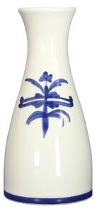 Vaso fiori in porcellana decoro antico ragno h 20 cm in porcellana bianca in lavabile in lavastoviglie