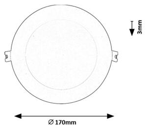 Rabalux 71218 - Lampada LED da incasso SHAUN LED/12W/230V diametro 17 cm bianco