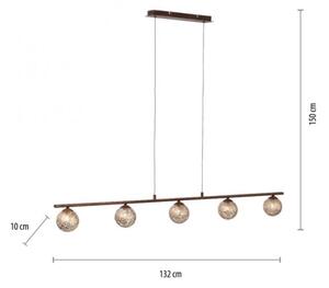 Paul Neuhaus 2040-48 - Lampadario a sospensione con filo GRETA 5xG9/40W/230V