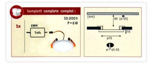 Paulmann 92390 - LED/4,5W IP44 Lampada da incasso per bagno VARIFIT 230V