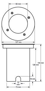 Luce per vialetti d'ingresso 1xGU10/35W/230V IP67 cromo opaco