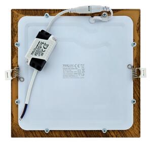 Lampada LED da incasso SQUARE LED/18W/230V 4200K 22x22 cm marrone