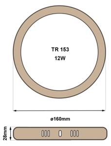 Plafoniera LED RING LED/12W/230V 4200K diametro 16 cm marrone