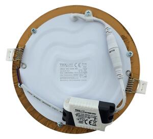 Lampada LED da incasso CIRCLE LED/12W/230V 4200K diametro 16,7 cm marrone