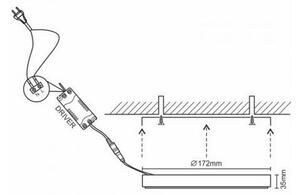 Plafoniera LED LED/12W/230V 4000K diametro 17,2 cm