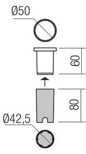 Redo 90042 - Lampada LED da incasso INCAS LED/2,3W/230V IP65