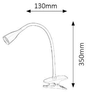 Rabalux 4195 - Lampada da scrivania a LED con clip JEFF LED/4,5W/230V blu