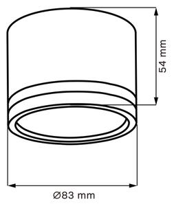 Plafoniera LED PARIGI 1xGX53/6W/230V nero