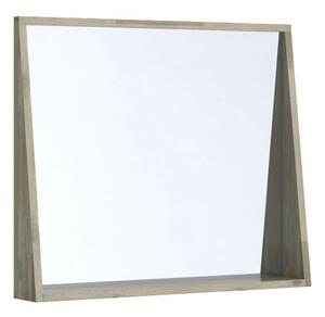 Specchio Bagno Grande Allibert CHELSEA con ripiano 800x700x170mm Massiccio dell'Acacia