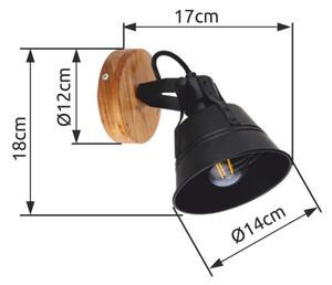 Globo 15466S-1 - Faretto da parete GÜNTHER 1xE27/60W/230V