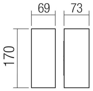 Redo 90635 - Lampada LED da esterno SONNY 2xLED/5W/230V 2200/3000/4000K IP54 bianco