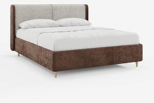 VALKIRIA letto imbottito bicolore con vano contenitore - cuscini schie