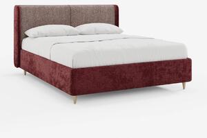 VALKIRIA letto imbottito bicolore con vano contenitore - cuscini schie