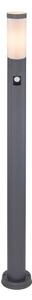 Globo 3159AS - Lampada da esterno con sensore BOSTON 1xE27/15W/230V IP44 110 cm antracite