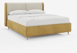 VALKIRIA letto imbottito bicolore con vano contenitore - cuscini schie