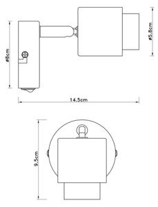 Globo 54031-1 - Faretto da muro JORNA 1xE27/40W/230V