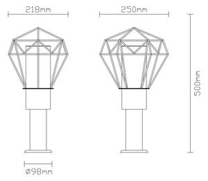Globo 31356 - Lampada da esterno HORACE 1xE27/15W/230V IP44