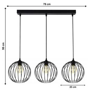 Lampadario a sospensione con filo MATT 3xE27/60W/230V
