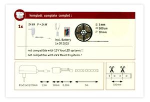 Paulmann 78978 - Striscia LED RGB/20W dimmerabile SIMPLED 5m 230V + TC