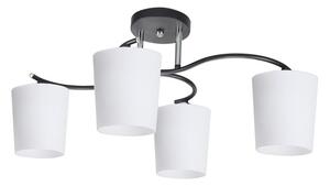 Lampadario a sospensione con supporto rigido ESNYR 4xE27/40W/230V nero/bianco