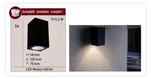 Paulmann 94327 - LED/3,8W IP44 Applique da esterno FLAME 230V antracite