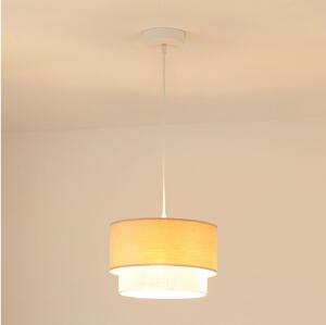 Brilagi - Lampadario a sospensione con filo ARIZONA BOHO 1xE27/15W/230V diametro 25 cm beige/bianco