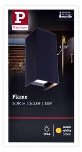 Paulmann 94326 - 2xLED/2,8W IP44 applique da esterno FLAME 230V