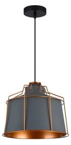 Lampadario grigio con paralume in metallo ø 32 cm Goa - GTV