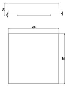 Top Light - Plafoniera LED da bagno BOXTER LED/24W/230V IP54 28x28 cm