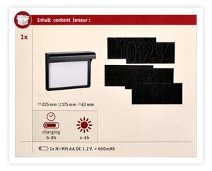 Paulmann 95388 - LED/0,05W IP44 Numero civico solare con sensore DAYTON 4,8V