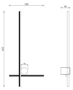 Zuma Line W4101-BK - Applique a LED MILL LED/14W/230V nero