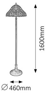 Rabalux 8088 - Lampada da terra Tiffany in vetro colorato MIRELLA 2xE27/60W/230V