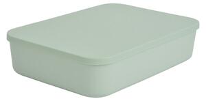 Scatola con coperchio in verde chiaro in plastica 35,5x25,5x8 cm – Homéa