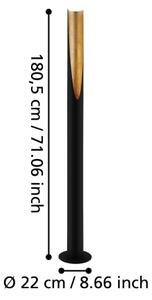 Eglo 39759 - Lampada LED da terra PREBONE 1xGU10/4,7W/230V nero/oro