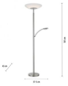 Paul Neuhaus 655-55-LED Lampada da terra dimmerabile ALFRED LED/28W+LED/4W/230V