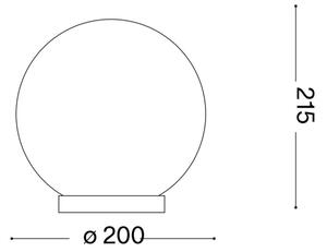 Ideal Lux - Lampada da tavolo CARTA 1xE27/25W/230V diametro 20 cm bianco