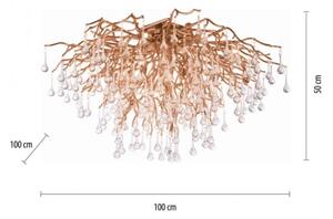 Paul Neuhaus 8092-11 - Lampadario a plafone ICICLE 14xG9/40W/230V diametro 100 cm ottone