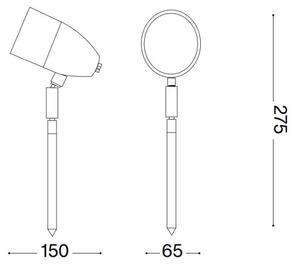 Ideal Lux - Lampada da esterno INSIDE 1xG9/15W/230V 27,5 cm IP54 nero