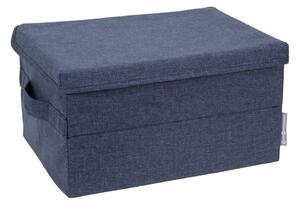 Scatola in tessuto blu con coperchio 35x19x26 cm Soft Storage - Bigso Box of Sweden