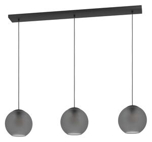 Eglo 390214 - Lampadario a sospensione con filo ARANGONA 3xE27/40W/230V fumé