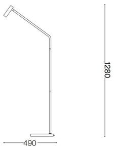 Ideal Lux - Lampada LED da terra EASY LED/3,5W/230V CRI 90 nero