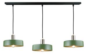 Lampadario a sospensione con filo HAKI 3xE27/60W/230V verde/nero/cromo lucido