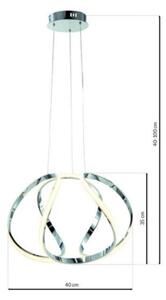 Lampada a sospensione LED a cavo GLOBE LED/50W/230V