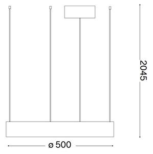 Ideal Lux - Lampadario LED a sospensione con filo ORACLE LED/28W/230V 3000K diametro 50 cm CRI 90 bianco