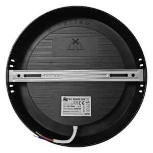 Plafoniera LED ROUND LED/18W/230V 4000K diametro 21,7 cm nero