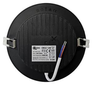 Lampada LED da incasso CIRCLE LED/12W/230V 4000K diametro 17 cm nero