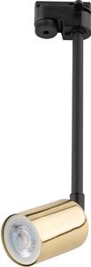 Lampadario a sospensione con supporto rigido per sistema a binario TOP 1xGU10/10W/230V oro/nero