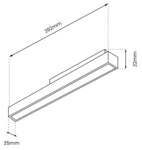 Lampada LED per sistema a binario MAGNETIC TRACK LED/12W/48V
