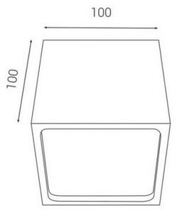LED2 - Plafoniera LED da esterno CUBE LED/12W/230V antracite IP54