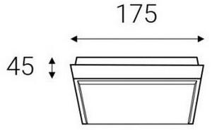 LED2 - Plafoniera LED da esterno QUADO LED/10W/230V antracite IP54